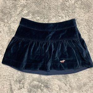 Vintage Y2K Hollister Navy Corduroy Micro Mini Skirt